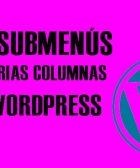 submenus wordpress columnas